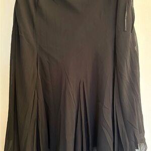 Nine West Black Flowing A-Line Skirt